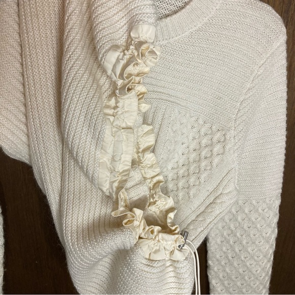 Banana Republic Drawstring Sweater Cotton and Wool Blend - Picture 7 of 8